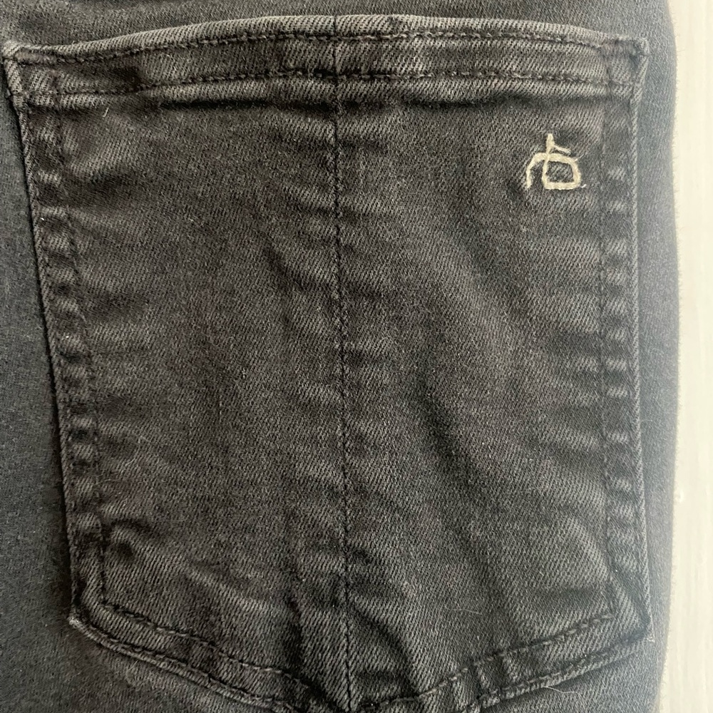rag & bone Black Straight Leg Jeans